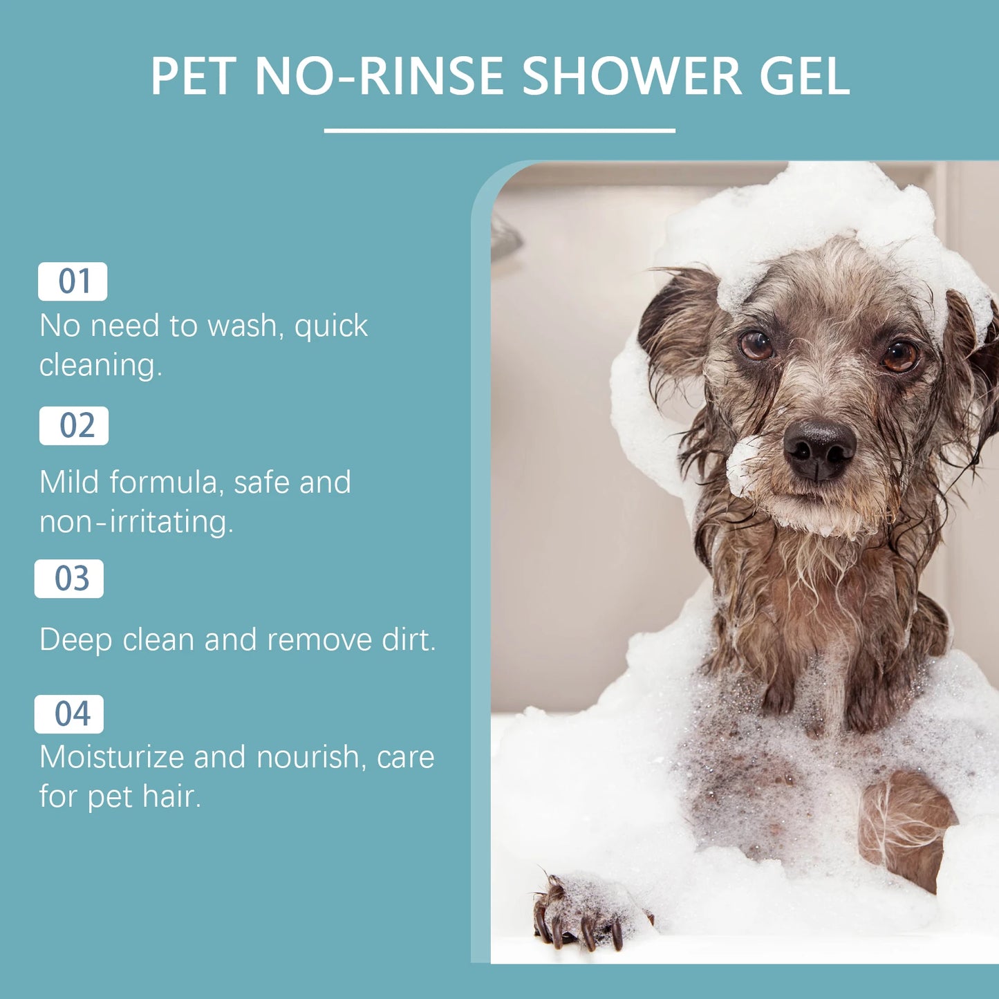 Waterless No Rinse Dry Shampoo For Cat Dog Animal Grooming Pet Cleaning Friendly Dog Dry Foaming Bath Spray Pet Supplies 150ml