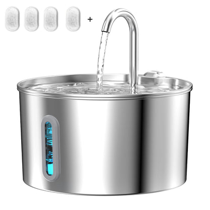 Stainless Steel Cat Water Fountain Automatic Cat Drinker Drinking Fountain For Cats Dogs Pet Water Dispenser Bowl