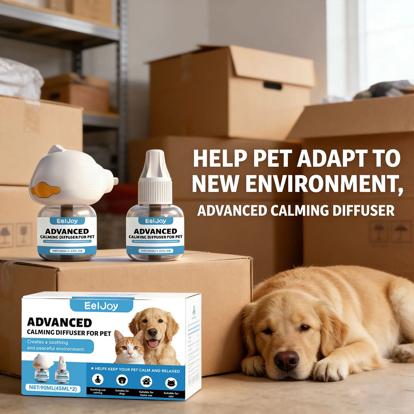 Dog Calming Diffuser Kit Relaxing Anti Anxiety Relief New Environment Stress Preventing Urinary Incontinence Pet Soothing Liquid