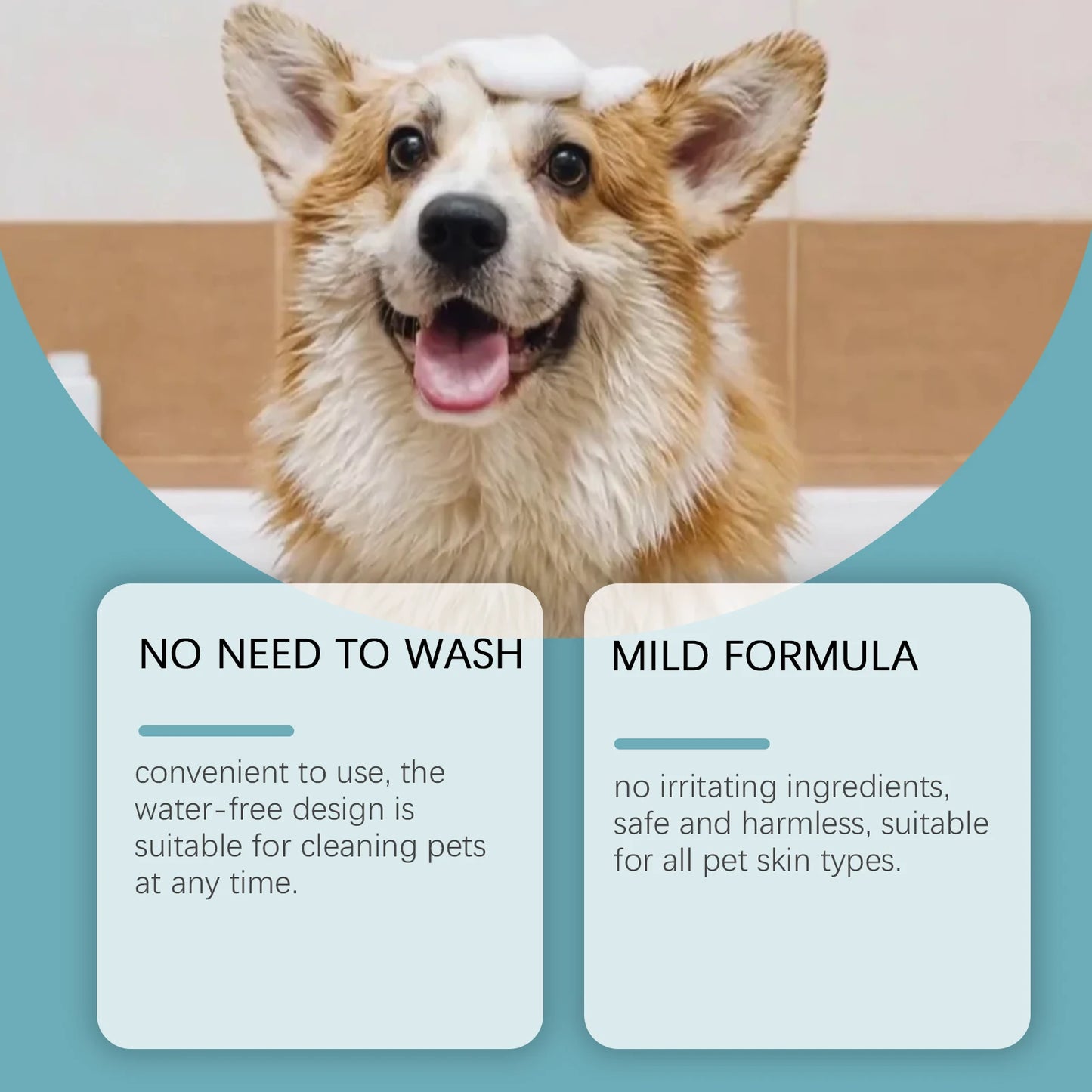 Waterless No Rinse Dry Shampoo For Cat Dog Animal Grooming Pet Cleaning Friendly Dog Dry Foaming Bath Spray Pet Supplies 150ml
