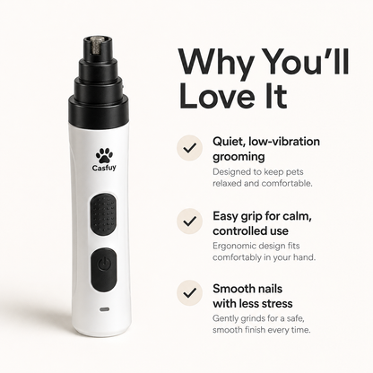 Rechargeable Dog Nail Grinders USB Charging Pet Nail Clippers Electric Dog Cat Paws Nail Grinder Grooming Trimmer Tools