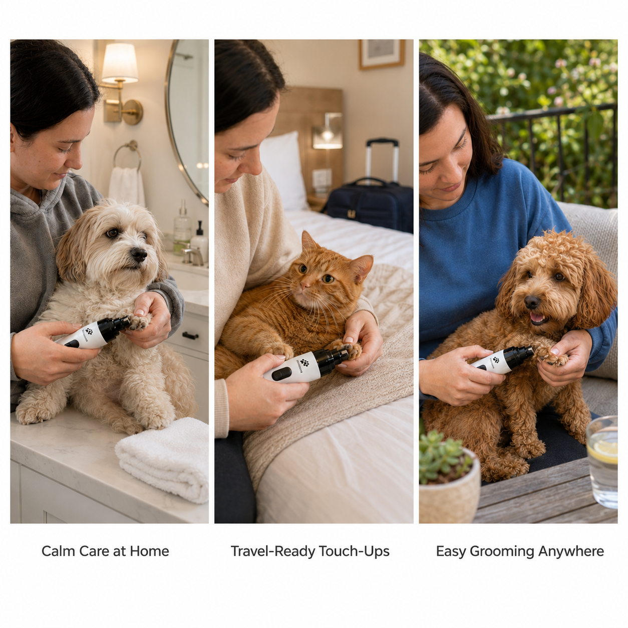 Rechargeable Dog Nail Grinders USB Charging Pet Nail Clippers Electric Dog Cat Paws Nail Grinder Grooming Trimmer Tools